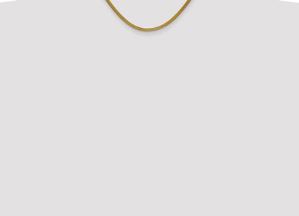 14K Silky Herringbone with Lobster Clasp Chain (Style SLK025-16)