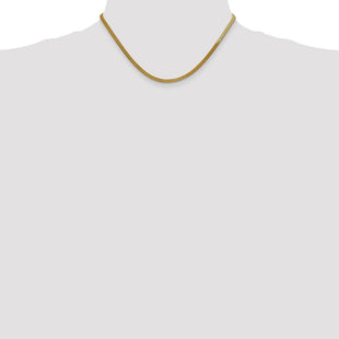 14K Silky Herringbone with Lobster Clasp Chain (Style SLK025-16)