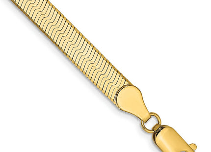 14K Silky Herringbone with Lobster Clasp Bracelet (Style SLK050-7)