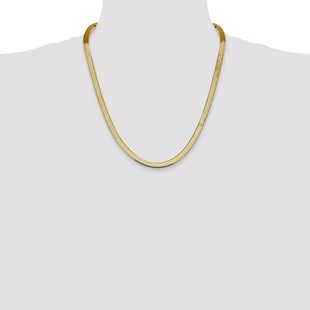 14k Silky Herringbone Chain (Style SLK055-22)