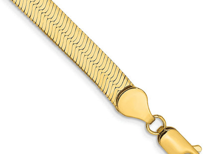 14K Silky Herringbone with Lobster Clasp Bracelet (Style SLK055-7)