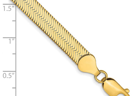 14K Silky Herringbone with Lobster Clasp Bracelet (Style SLK065-7)