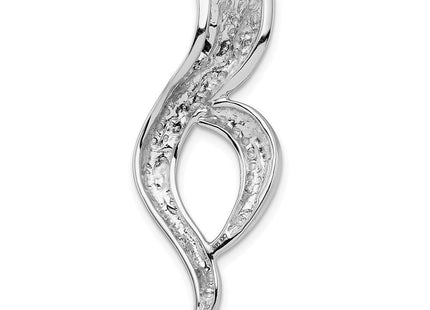 14k White Gold Polished Slide Fits up to Regular/ Fancy or Reversible Omega (Style SLW142)