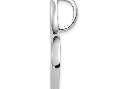 14k White Gold Polished Slide Fits up to Regular/Fancy/Reversible Omega (Style SLW248)