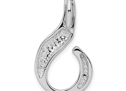 14k White Gold Polished Slide Fits up to Regular/Fancy/Reversible Omega (Style SLW248)