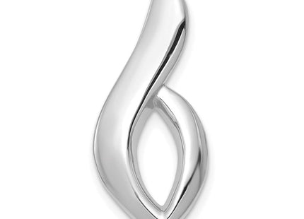 14k White Gold Polished Slide Fits up to Regular/ Fancy or Reversible Omega (Style SLW254)
