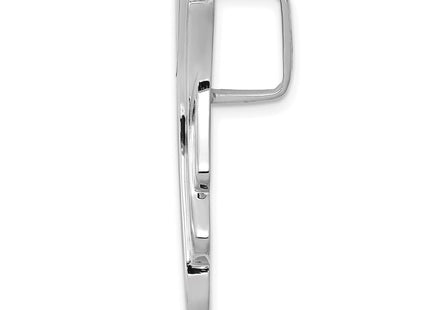 14k White Gold Polished Slide Fits up to Regular/ Fancy or Reversible Omega (Style SLW255)