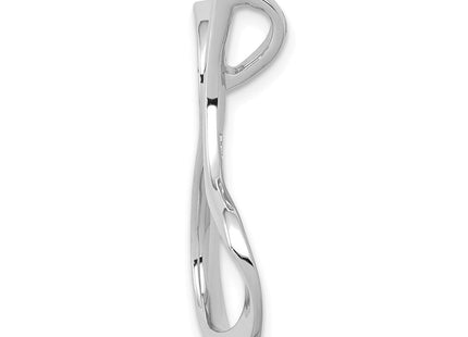 14k White Gold Polished Slide Fits up to Regular/ Fancy or Reversible Omega (Style SLW265)