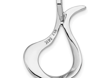 14k White Gold Polished Slide Fits up to Regular/ Fancy or Reversible Omega (Style SLW265)