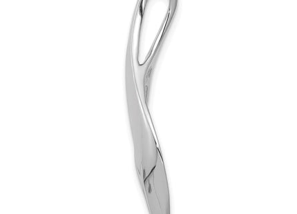 14k White Gold Polished Slide Fits up to Regular/ Fancy or Reversible Omega (Style SLW270)