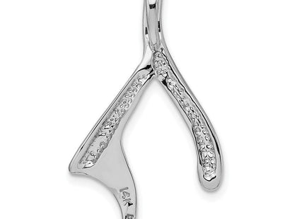 14k White Gold Polished Slide Fits up to Regular/ Fancy or Reversible Omega (Style SLW271)