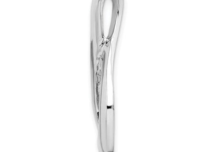 14k White Gold Polished Slide Fits up to Regular/ Fancy or Reversible Omega (Style SLW273)