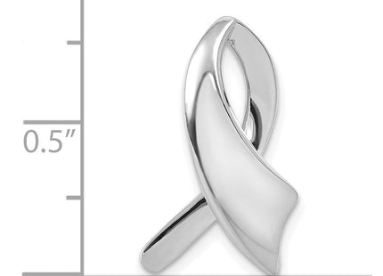 14k White Gold Polished Slide Fits up to Regular/ Fancy or Reversible Omega (Style SLW274)
