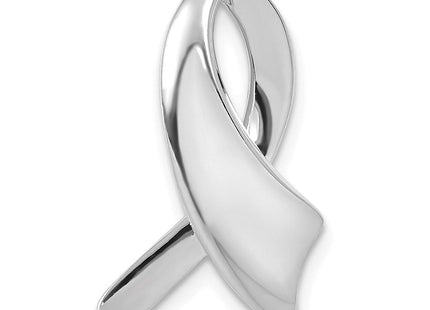 14k White Gold Polished Slide Fits up to Regular/ Fancy or Reversible Omega (Style SLW274)