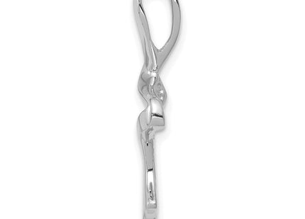 14k White Gold Polished Slide Fits up to Regular/ Fancy or Reversible Omega (Style SLW276)
