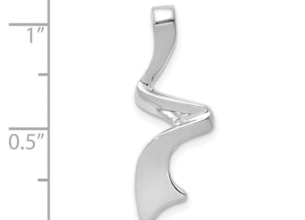 14k White Gold Polished Slide Fits up to Regular/ Fancy or Reversible Omega (Style SLW276)