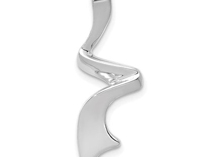 14k White Gold Polished Slide Fits up to Regular/ Fancy or Reversible Omega (Style SLW276)