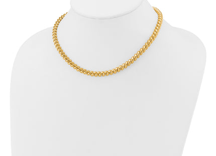 14k Polished San Marco Necklace, 16 x 6mm