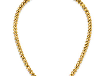 14k Polished San Marco Necklace, 16 x 6mm