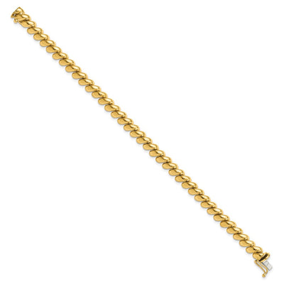 14K Polished San Marco Necklace, 16 x 6mm