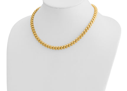 14k Polished San Marco Necklace, 17 x 8mm