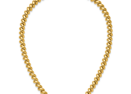 14k Polished San Marco Necklace, 17 x 8mm