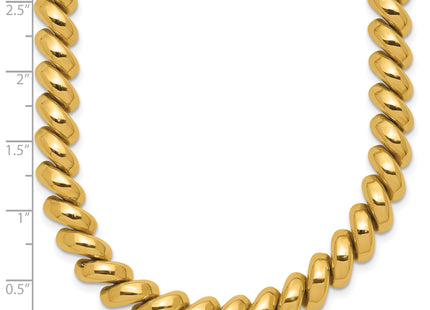14k Polished San Marco Necklace, 17 x 8mm