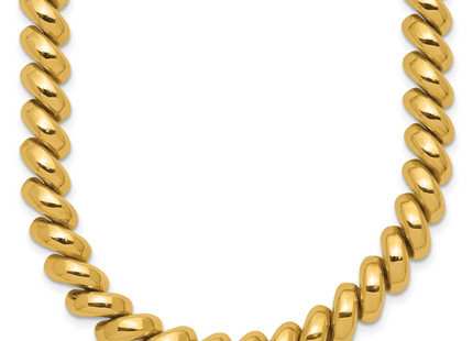 14k Polished San Marco Necklace, 17 x 8mm
