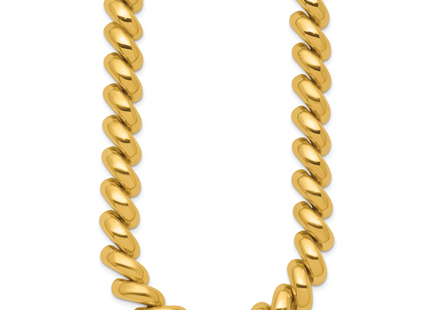 14k Polished San Marco Necklace, 17 x 12mm
