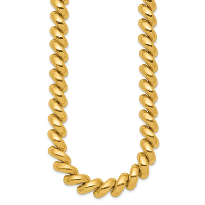 14K Polished San Marco Necklace, 17 x 12mm