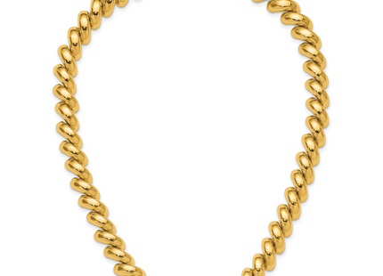 14k Polished San Marco Necklace, 17 x 12mm