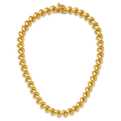 14K Polished San Marco Necklace, 17 x 12mm
