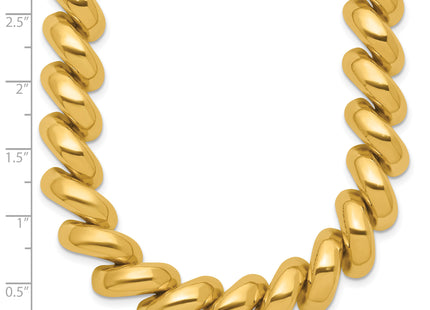 14k Polished San Marco Necklace, 17 x 12mm