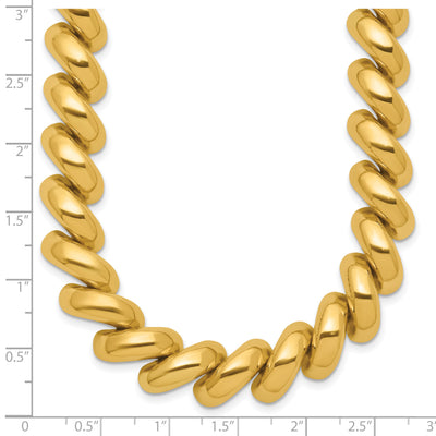 14K Polished San Marco Necklace, 17 x 12mm