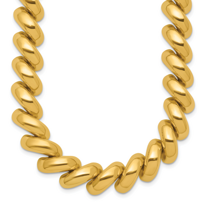 14K Polished San Marco Necklace, 17 x 12mm