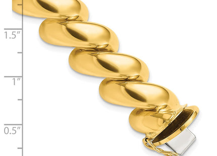 14k Polished San Marco Bracelet (Style SM30-7)