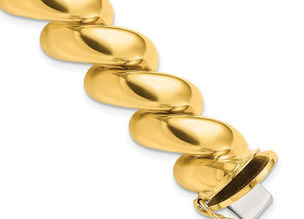 14k Polished San Marco Bracelet (Style SM30-7)