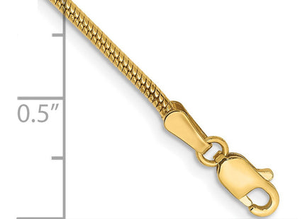 14K gold snake link bracelet, alternate view