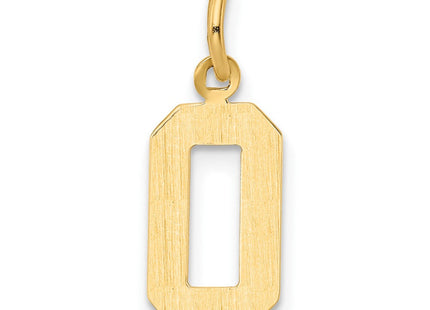 14k Small Polished Number 0 Charm (Style SP00)