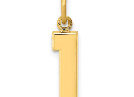 14k Small Polished Number 1 Charm (Style SP01)