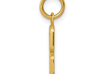 14K gold number 8 charm, alternate view