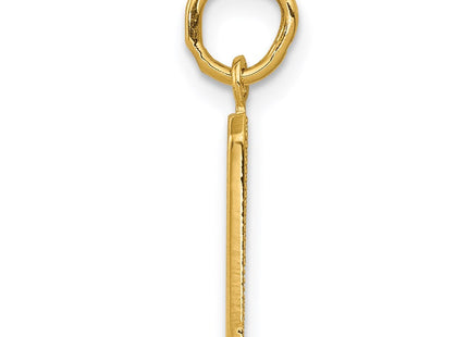 14k Small Polished Number 9 Charm (Style SP09)