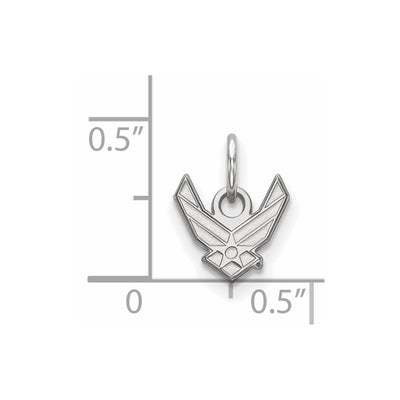 Sterling Silver Rhodium-plated LogoArt U.S. Air Force Extra Small Pendant