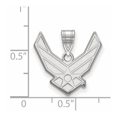 Sterling Silver Rhodium-plated LogoArt U.S. Air Force Large Pendant