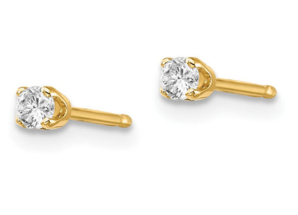 14k Yellow Gold Earrings Style ST1 - Classique Jewelry Inc.