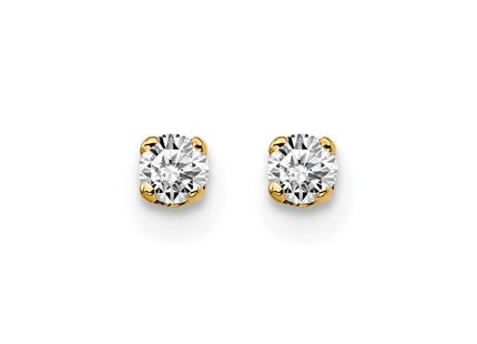14k Yellow Gold Earrings Style ST1 - Classique Jewelry Inc.