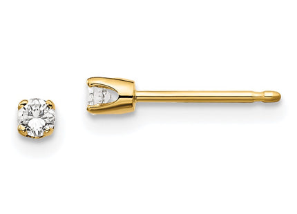 14k Yellow Gold Earrings Style ST1 - Classique Jewelry Inc.