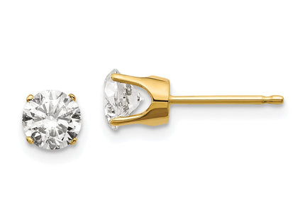 14K white gold diamond stud earrings
