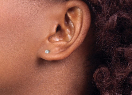 14k White Gold Earrings Style ST1 - Classique Jewelry Inc.