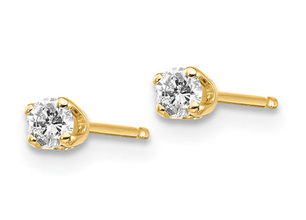 14k Yellow Gold Earrings Style ST1 - Classique Jewelry Inc.